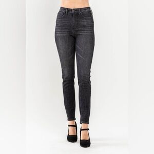 Judy Blue high waist skinny fit black jeans sz 7 / 28 tummy control JB88753 NWT